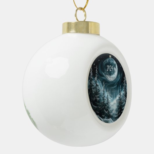 Schneeweihnachtswald mit Big Moon Ornament Coll (Links)