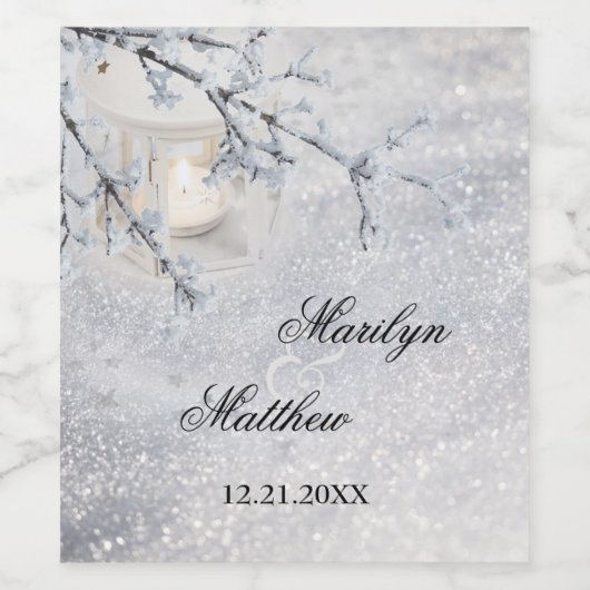 Schneeweihnachtsweinmarke Weinetikett (Einzelnes Label)