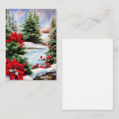 Schneeweihnachtteich Budget Mini Mitteilungskarte (Vorne/Hinten)