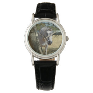 "Schneeweiß: Das majestätische Steed" Armbanduhr