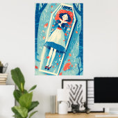 Schneeweiß in Glascoffin Poster (Heimbüro)