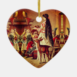 Schneeweiß - Märchen - Grimm Keramik Ornament