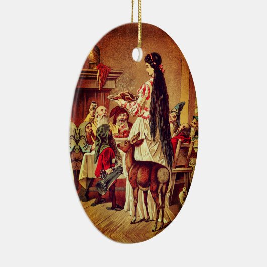 Schneeweiß - Märchen - Grimm Keramik Ornament (Rechts)