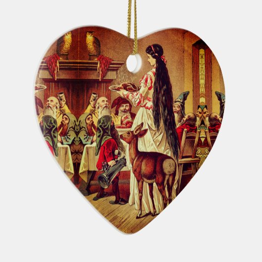 Schneeweiß - Märchen - Grimm Keramik Ornament (Rechts)