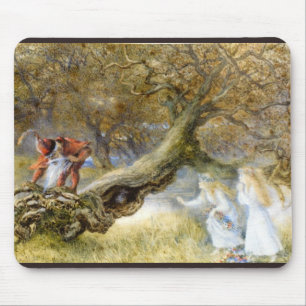 Schneeweiß und Rose rot Mousepad