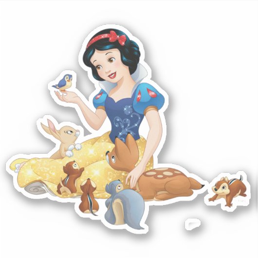 Schneeweißaufkleber Aufkleber (Vorderseite)