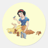 Schneeweißaufkleber Runder Aufkleber (Vorderseite)