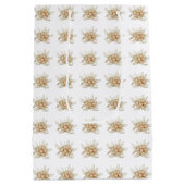 Schneeweiße Edelweiss Holiday-Geschenktasche Mittlere Geschenktüte (Rückseite)