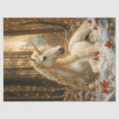 Schneeweiße Einhorn Wintermesse Schloss Maggiore Seidenpapier (Vorderseite)