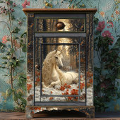 Schneeweiße Einhorn Wintermesse Schloss Maggiore Seidenpapier