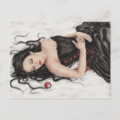 Schneeweiße fallen Postkarte (Vorderseite)