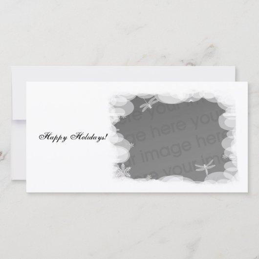 Schneeweiße Ferien! Feiertagskarte (Vorderseite)