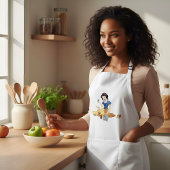 Schneeweiße lange Schürze