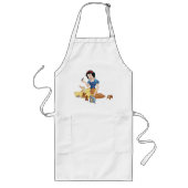 Schneeweiße lange Schürze (Vorne)