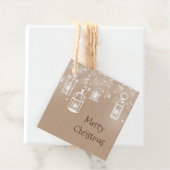 Schneeweiße Laternen Geschenkanhänger (Beispiel)