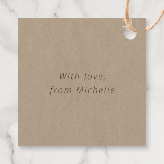 Schneeweiße Laternen Geschenkanhänger (Rückseite)