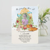 Schneeweiße Märchen Magic Mirror Benutzerdefiniert Einladung (Stehend Vorderseite)