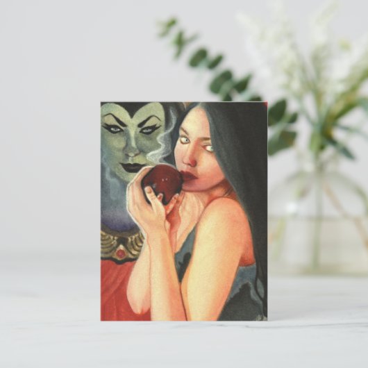 Schneeweiße Postkarte (Stehend Vorderseite)