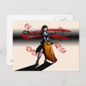 Schneeweiße Postkarte (Vorne/Hinten)