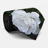 Schneeweiße Rose - Formale Krawatte (Gerollt)