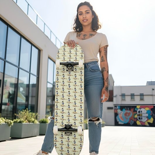 Schneeweiße Skateboard