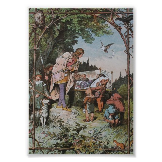 Schneeweiße Warnungen, die der Prinz wecken wird Fotodruck (Vorne)