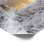 Schneeweiße Winterlandschaft mit Licht reflektiert Fotodruck (Ecke)