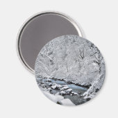 Schneeweißer Bach landschaftlich, Oregon Magnet (Vorderseite/Rückseite)