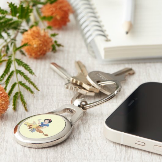 Schneeweißer Schlüsselanhänger (Seite)