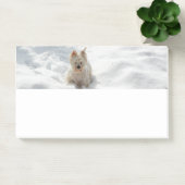Schneeweißer Westie Hund Foto Post-it Note Pad Klebezettel (Büro)