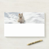 Schneeweißer Westie Hund Foto Post-it Note Pad Klebezettel (Auf Schreibtisch)