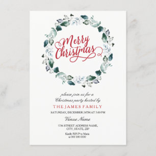 Schneeweißreath Frohe Weihnachtsferien Party Einladung