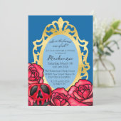 Schneeweißspiegel und Giftappel Einladung (Stehend Vorderseite)