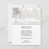 Schneeweißwald mit rotem Kardinal Einladung (Vorderseite)