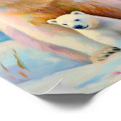 Schneewinter Eisbären Moderne Kunst Poster (Ecke)