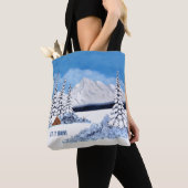 Schneewinter Szene Tasche (Von Nahem)