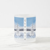 Schneewinterhelle Mattierte Tasse (Mittel)