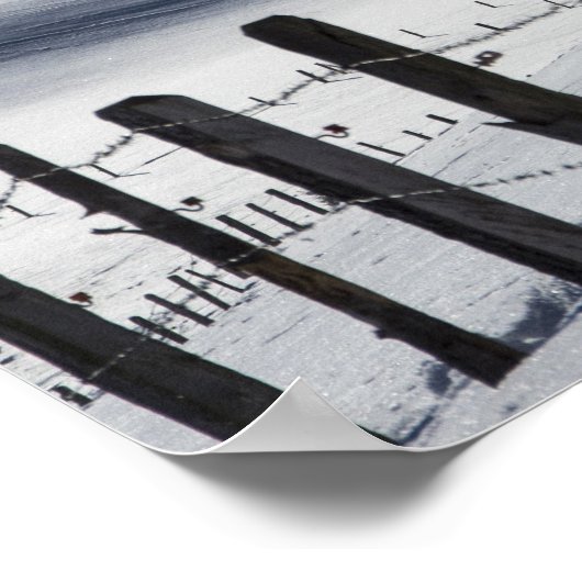 Schneewinterland Landschaft Foto Poster (Ecke)