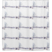 Schneewinterlandschaft Duschvorhang (Vorderseite)