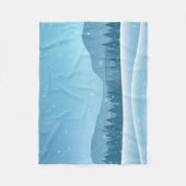 Schneewinterlandschaft Fleecedecke (Vorderseite)
