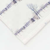 Schneewinterlandschaft Fleecedecke (Ecke)