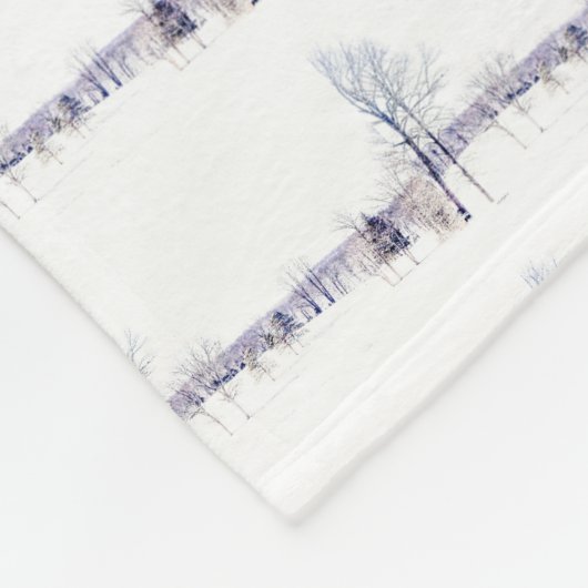 Schneewinterlandschaft Fleecedecke (Ecke)