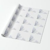 Schneewinterlandschaft Geschenkpapier (Ungerollt)