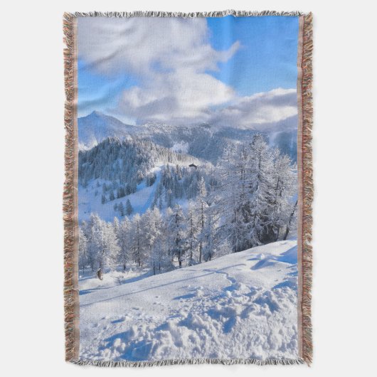 Schneewinterlandschaft Gewürzkeule Decke (Vorderseite Vertikal)