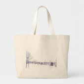 Schneewinterlandschaft Jumbo Stoffbeutel (Vorne)