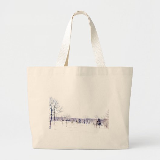 Schneewinterlandschaft Jumbo Stoffbeutel (Vorne)