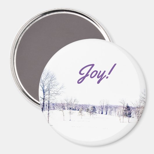 Schneewinterlandschaft Magnet (Vorderseite/Rückseite)