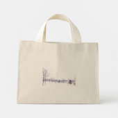 Schneewinterlandschaft Mini Stoffbeutel (Rückseite)