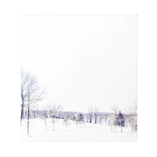 Schneewinterlandschaft Notizblock (Vorderseite)