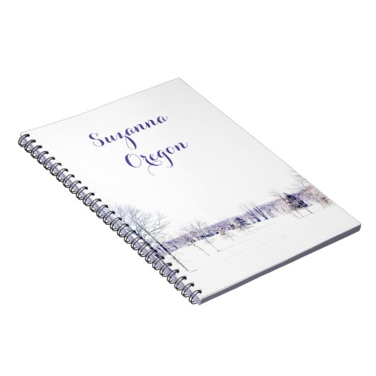 Schneewinterlandschaft Notizblock (Rechte Seite)